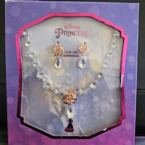 Disney Princess Necklace and Clip-On Earrings - Picture 1 of 4